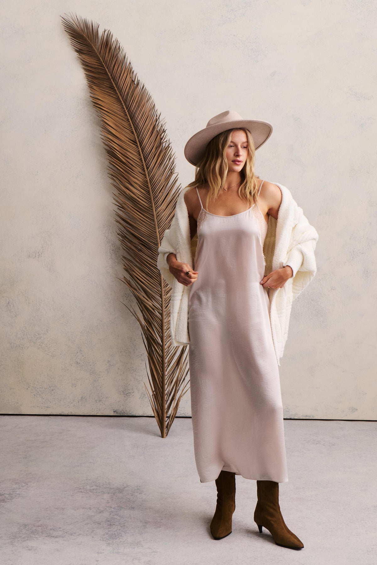 Liquid Satin Lace Slip Dress