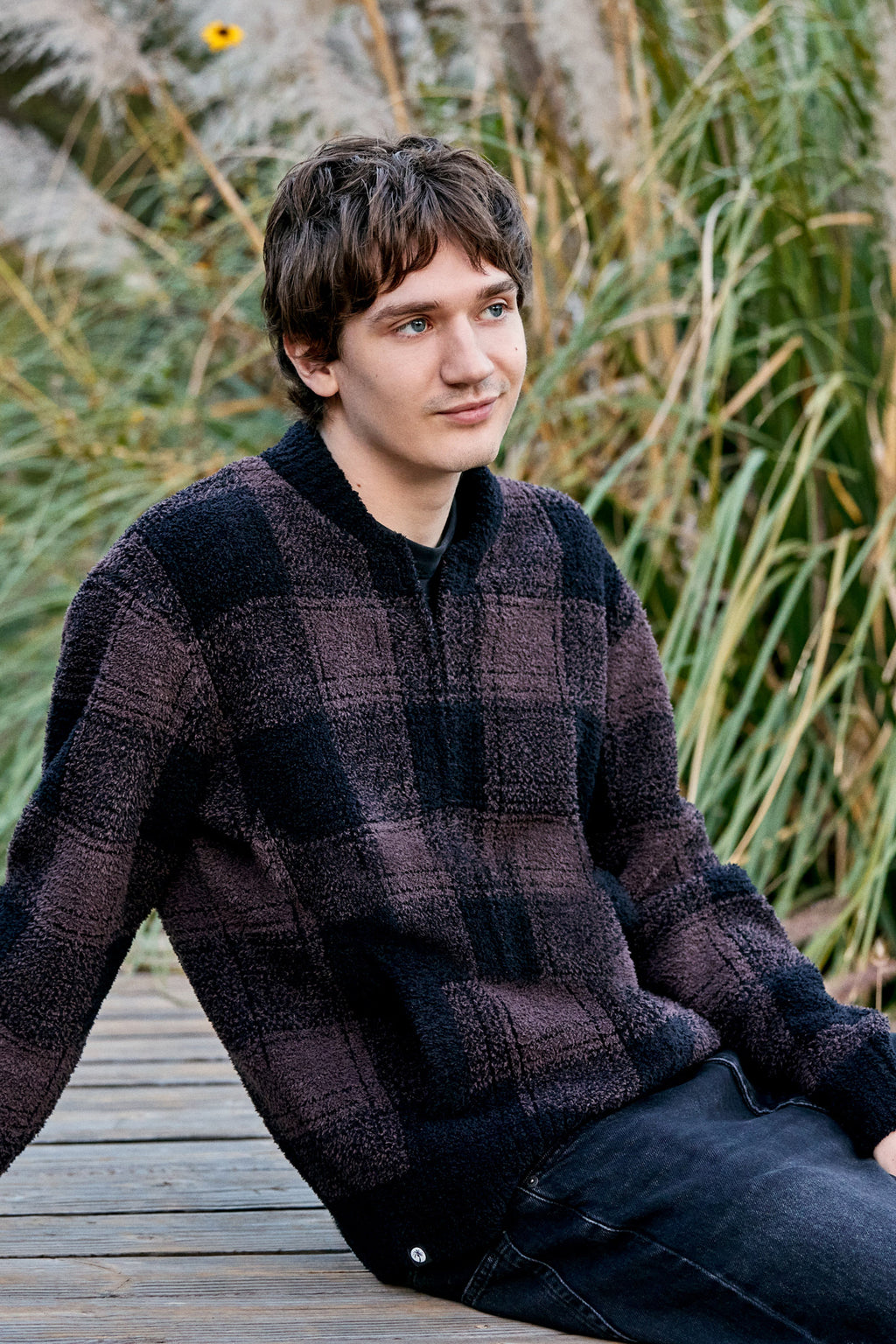 CozyChic® Plaid Bomber Jacket