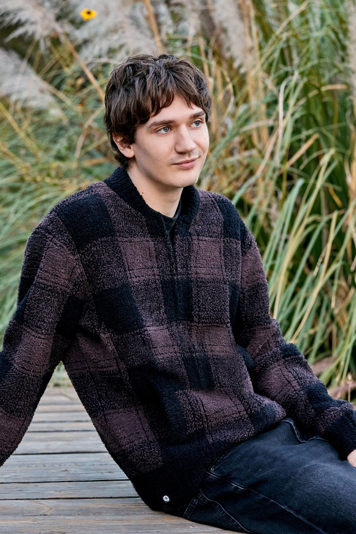 CozyChic® Plaid Bomber Jacket