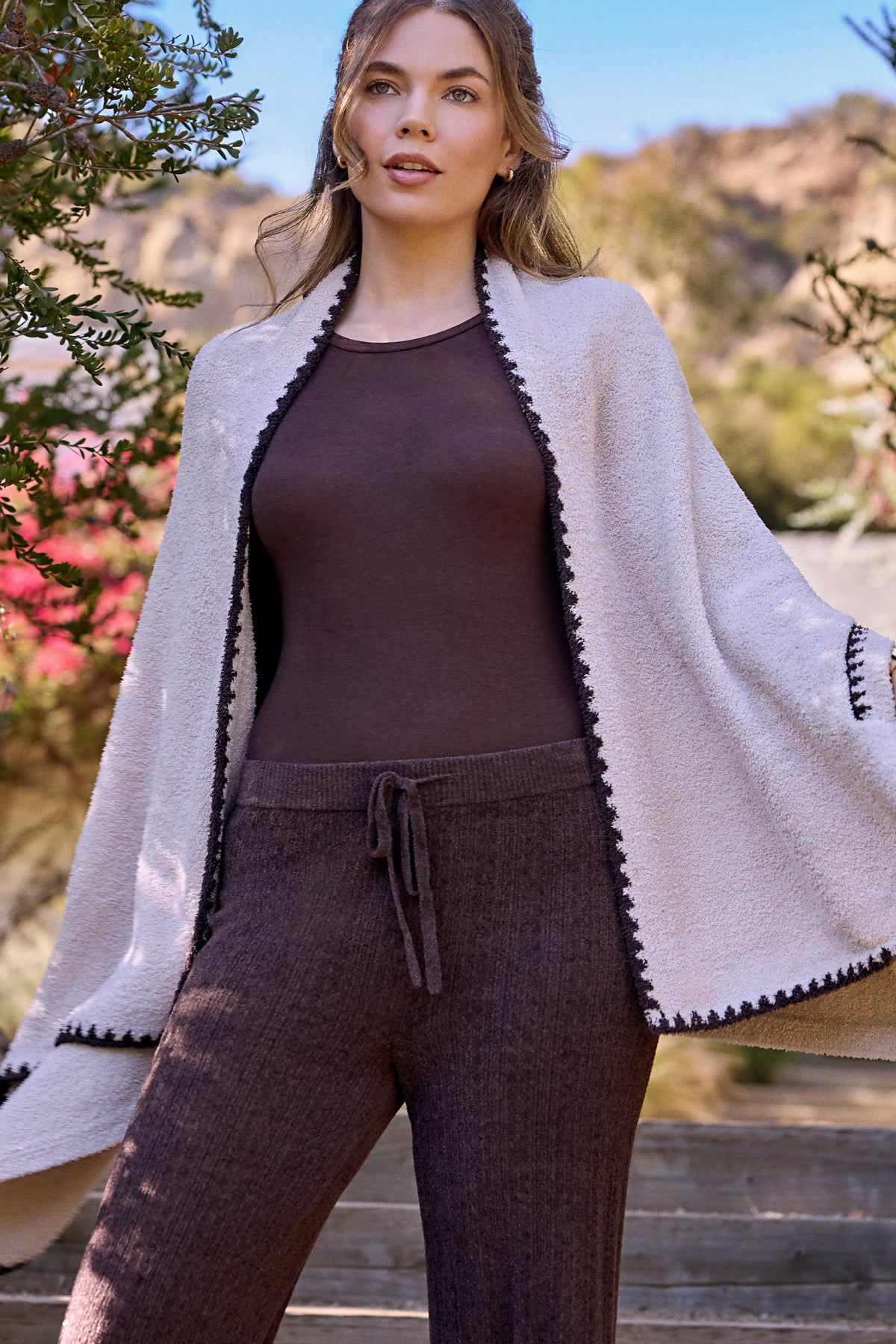 CozyChic® Blanket Stitch Wrap
