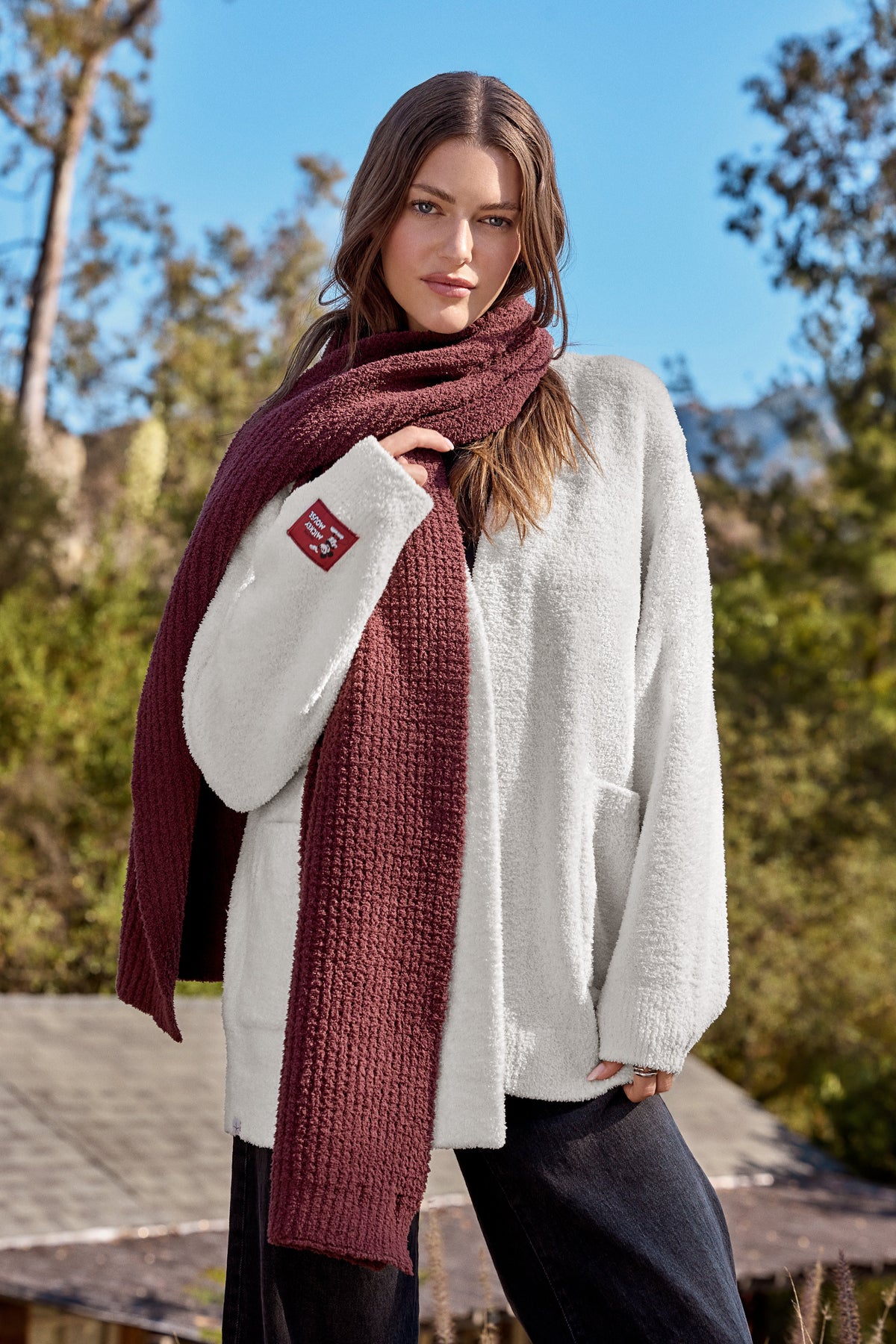 CozyChic® Waffle Scarf and Sock Set