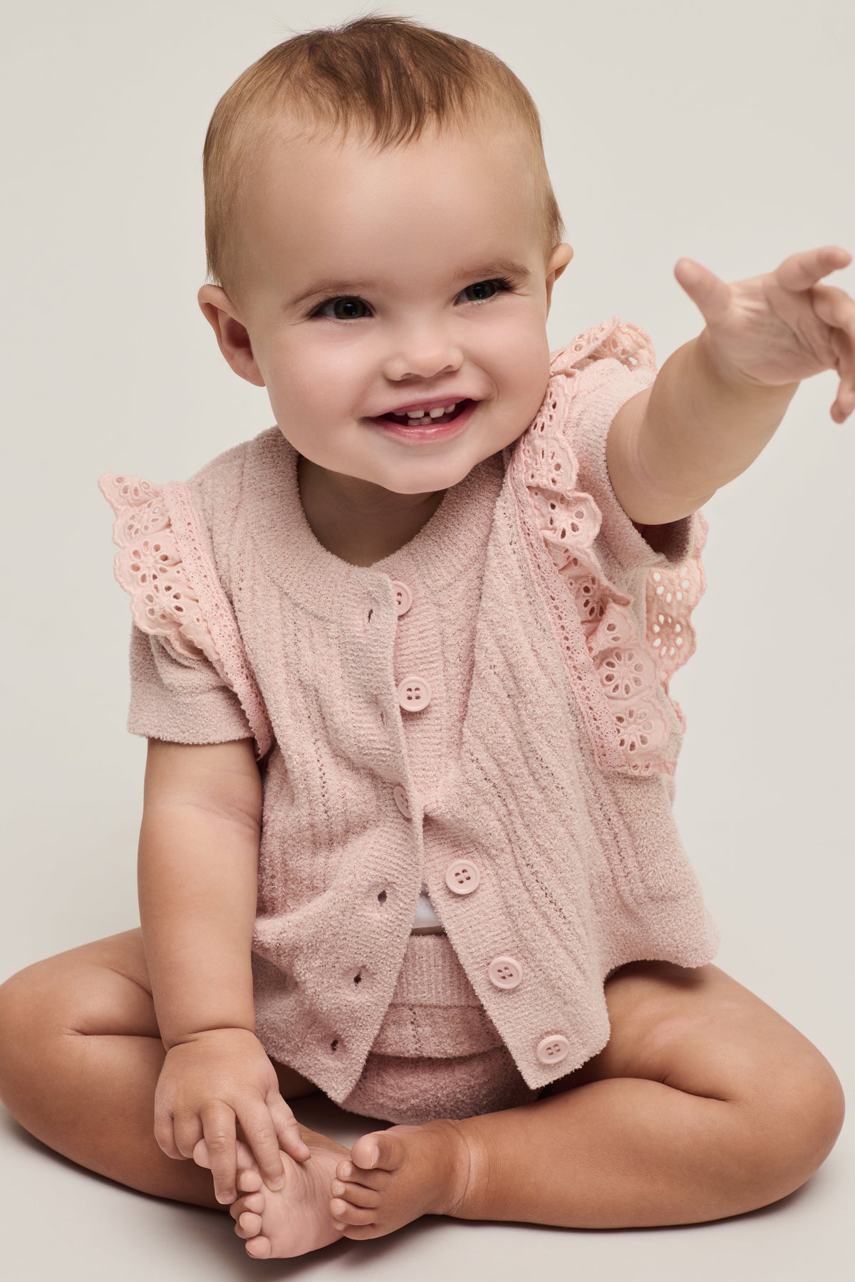 CozyChic Ultra Lite® Baby Set with Cotton Eyelet Ruffle