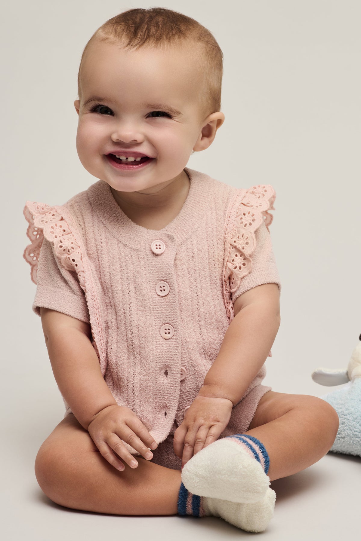 CozyChic Ultra Lite® Baby Set with Cotton Eyelet Ruffle
