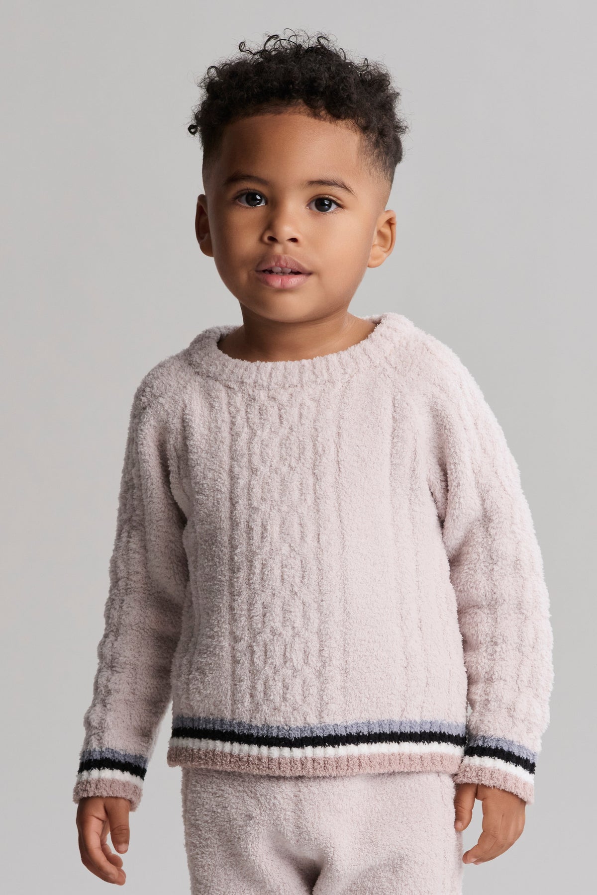 CozyChic® Toddler Sporty Rib Cable Pullover