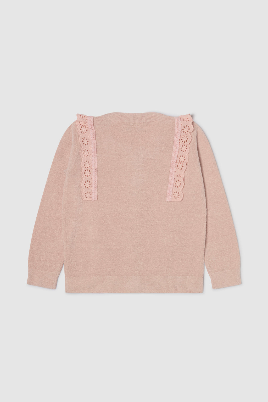CozyChic Ultra Lite® Toddler Cardigan with Cotton Eyelet Ruffle