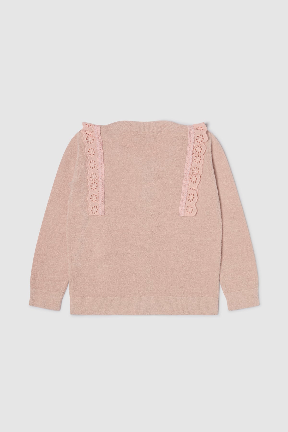 CozyChic Ultra Lite® Toddler Cardigan with Cotton Eyelet Ruffle