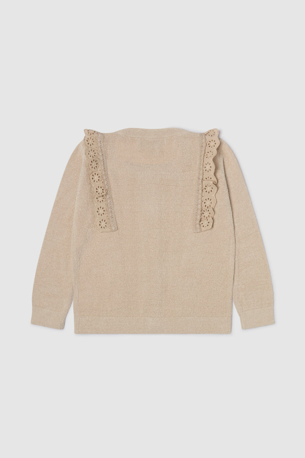 CozyChic Ultra Lite® Toddler Cardigan with Cotton Eyelet Ruffle
