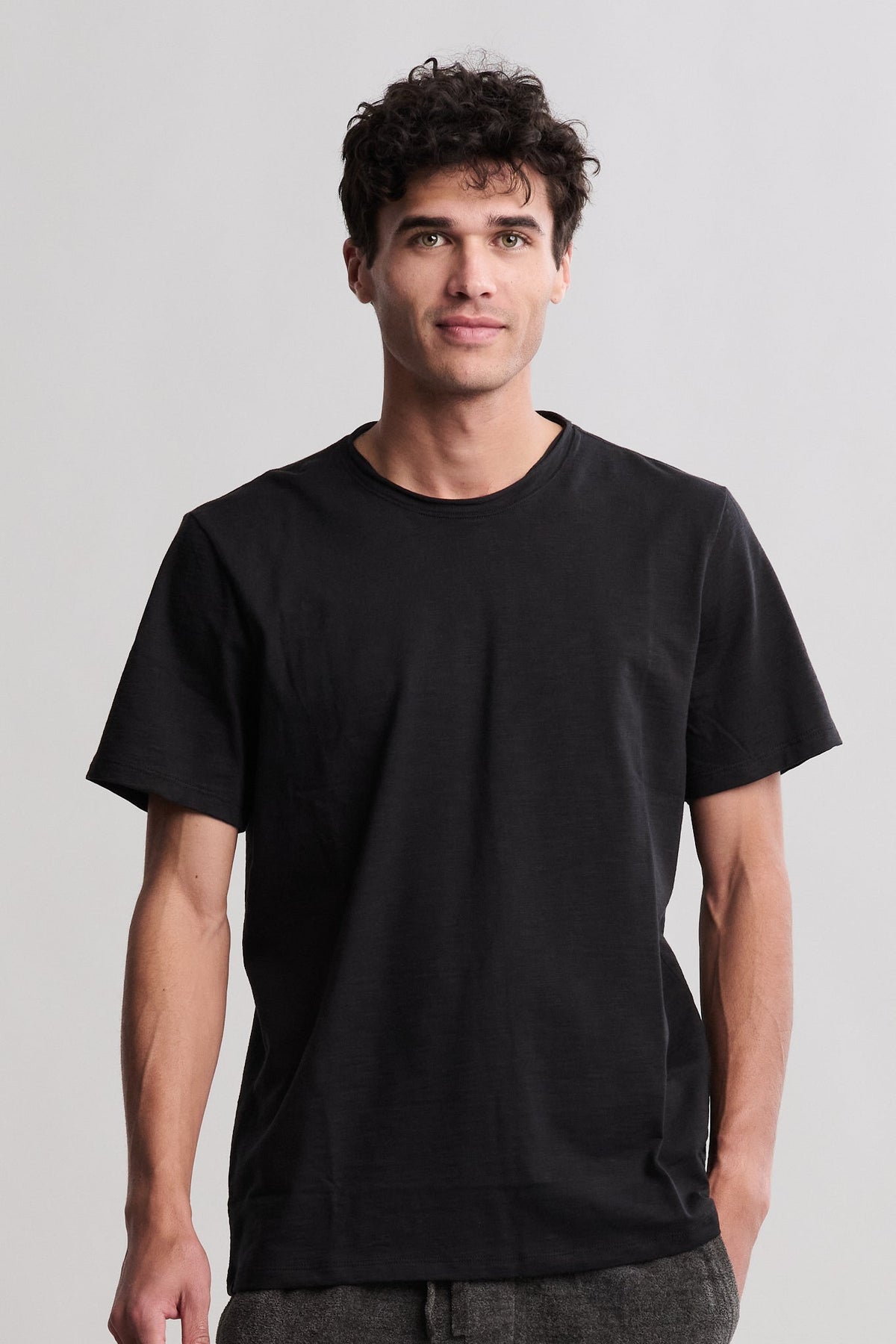 Malibu Collection® Slub Cut Neck T-Shirt