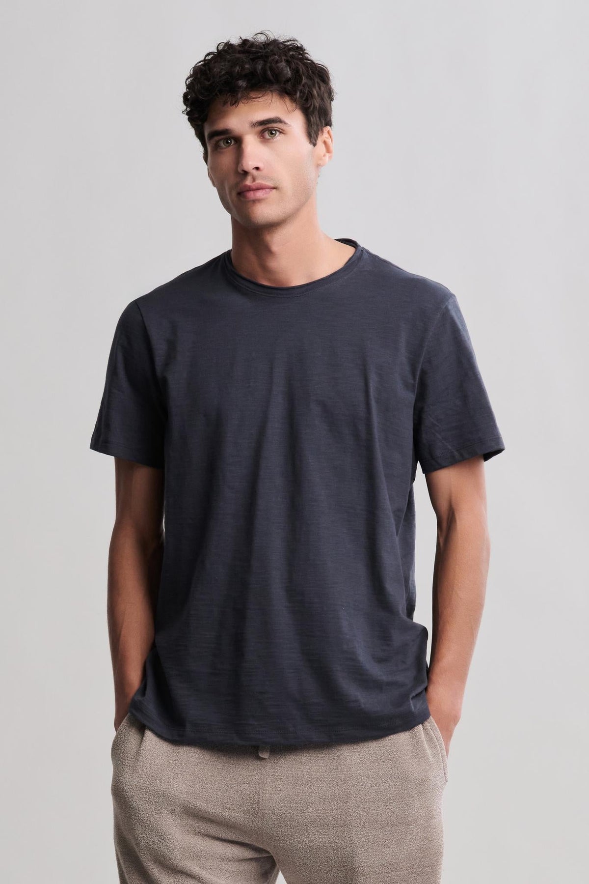 Malibu Collection® Slub Cut Neck T-Shirt