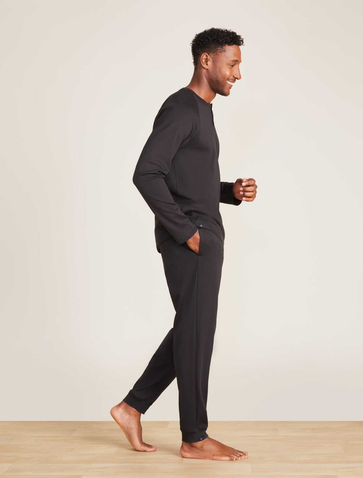 Malibu Collection® Pima Jersey Long Sleeve Henley