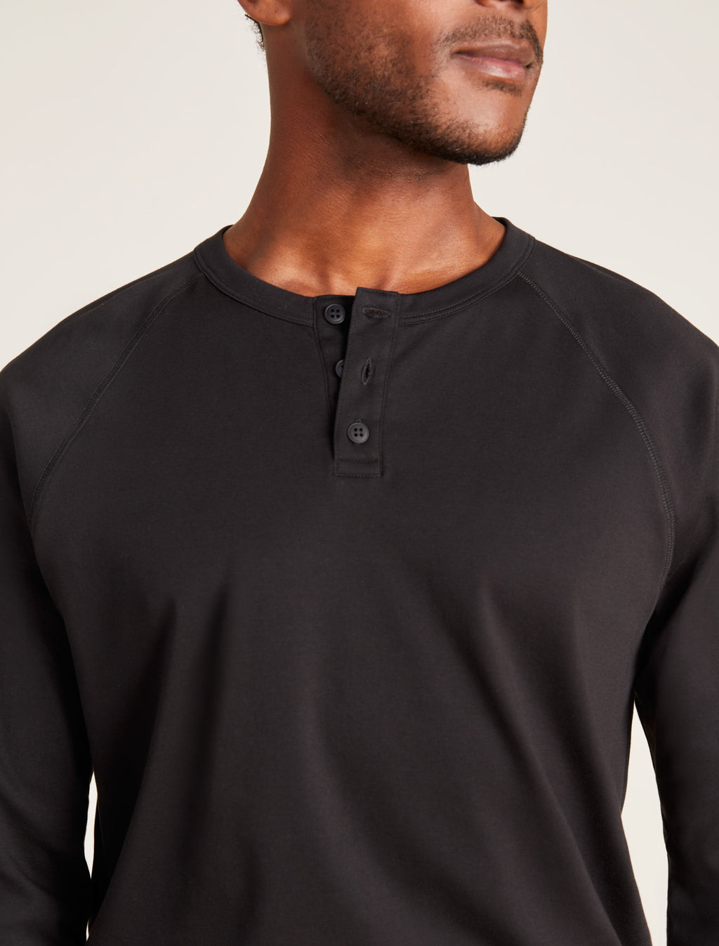 Malibu Collection® Pima Jersey Long Sleeve Henley