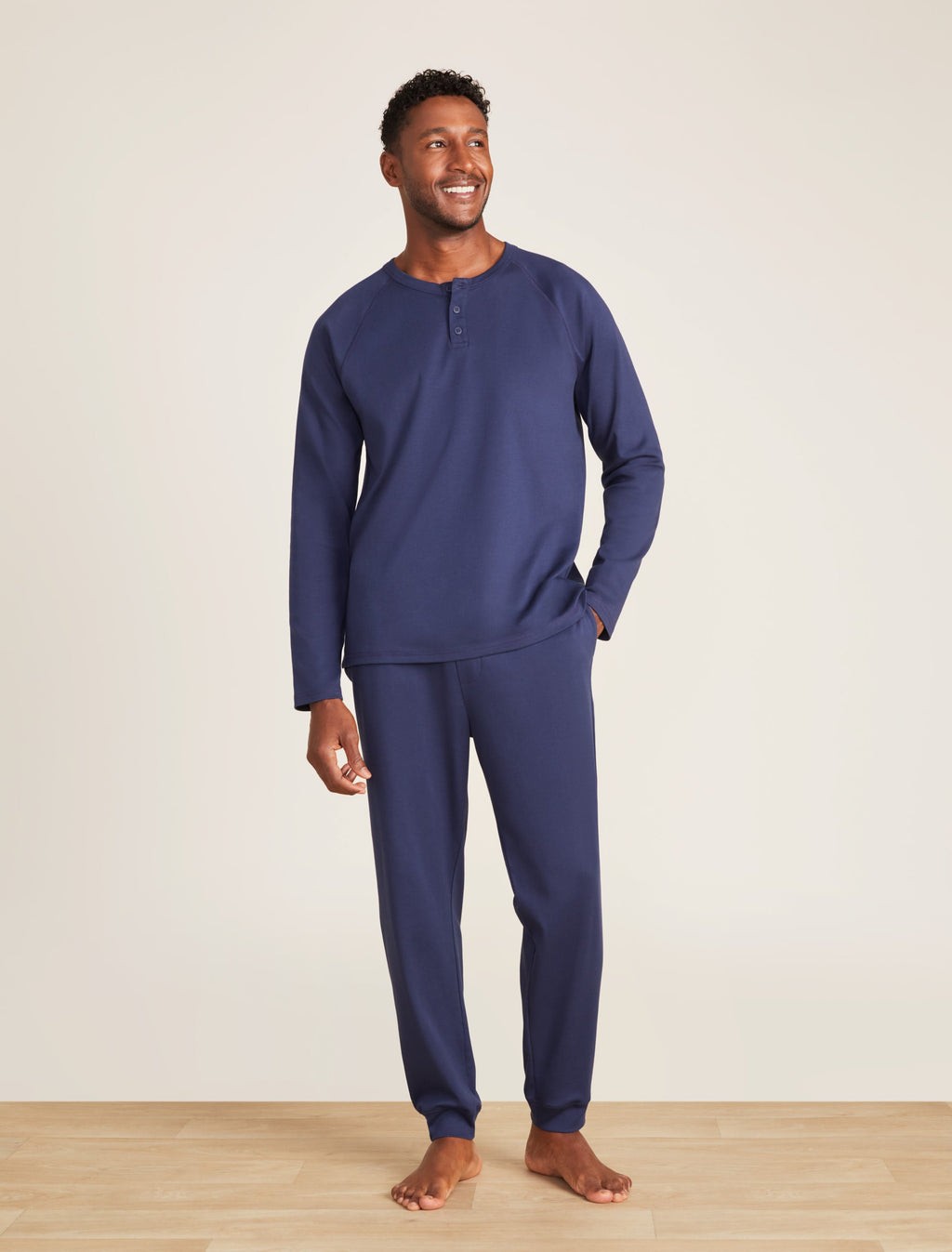 Malibu Collection® Pima Jersey Long Sleeve Henley