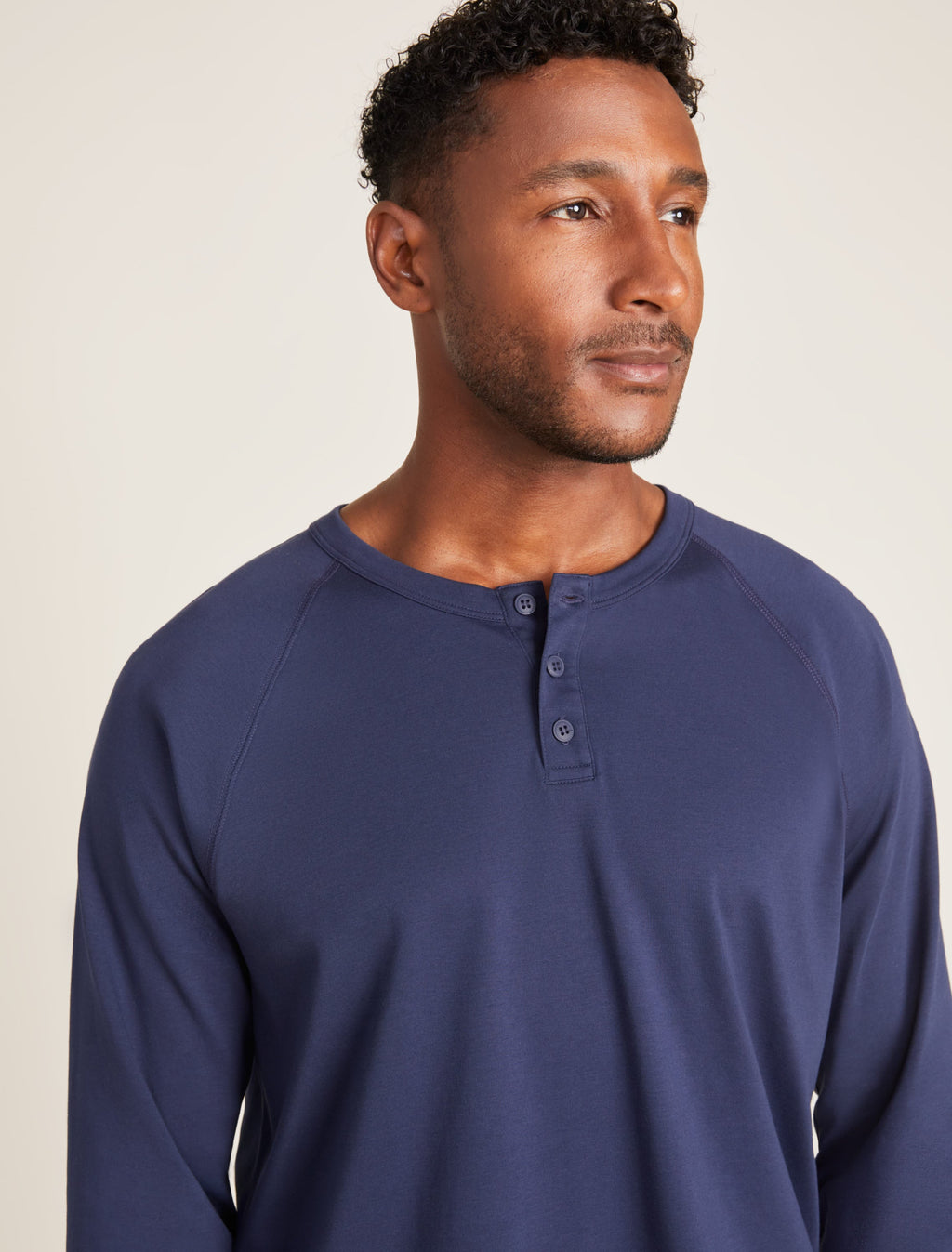Malibu Collection® Pima Jersey Long Sleeve Henley