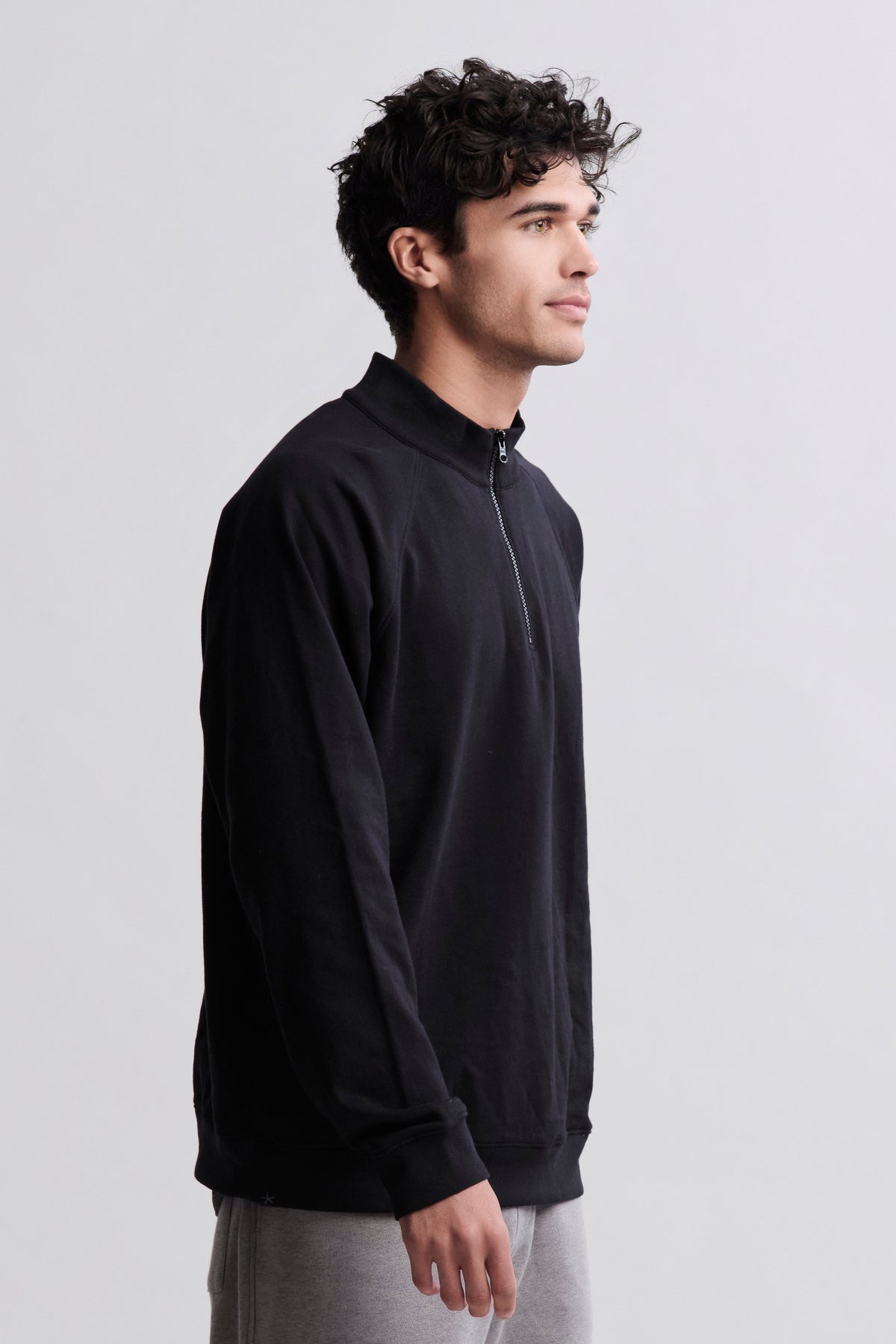 Malibu Collection® Pima Cotton Fleece Half Zip Pullover