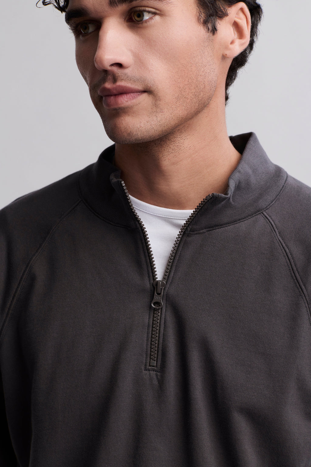 Malibu Collection® Pima Cotton Fleece Half Zip Pullover
