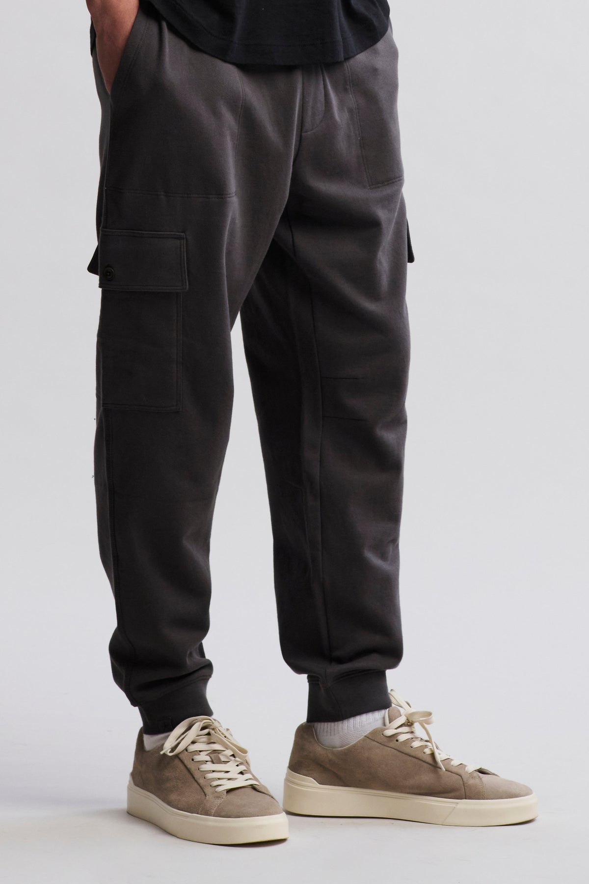 Malibu Collection® Pima Cotton Fleece Cargo Sweatpant