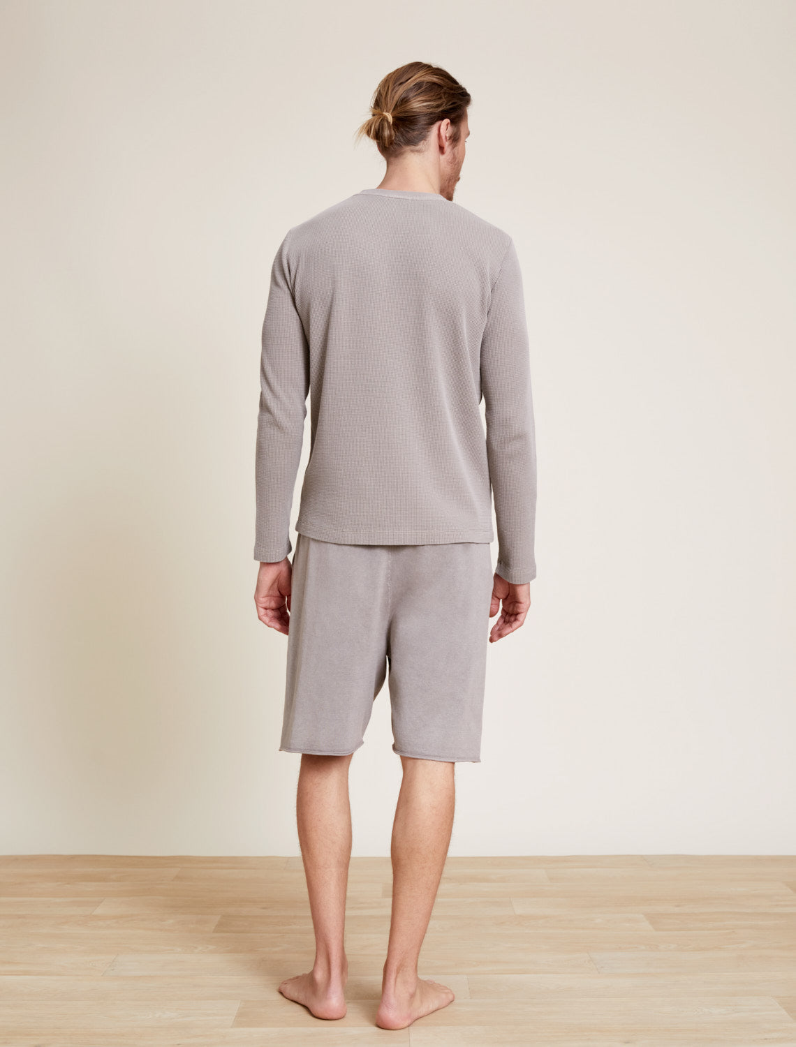 Malibu Collection® Pigment Waffle Long Sleeve Henley Tee