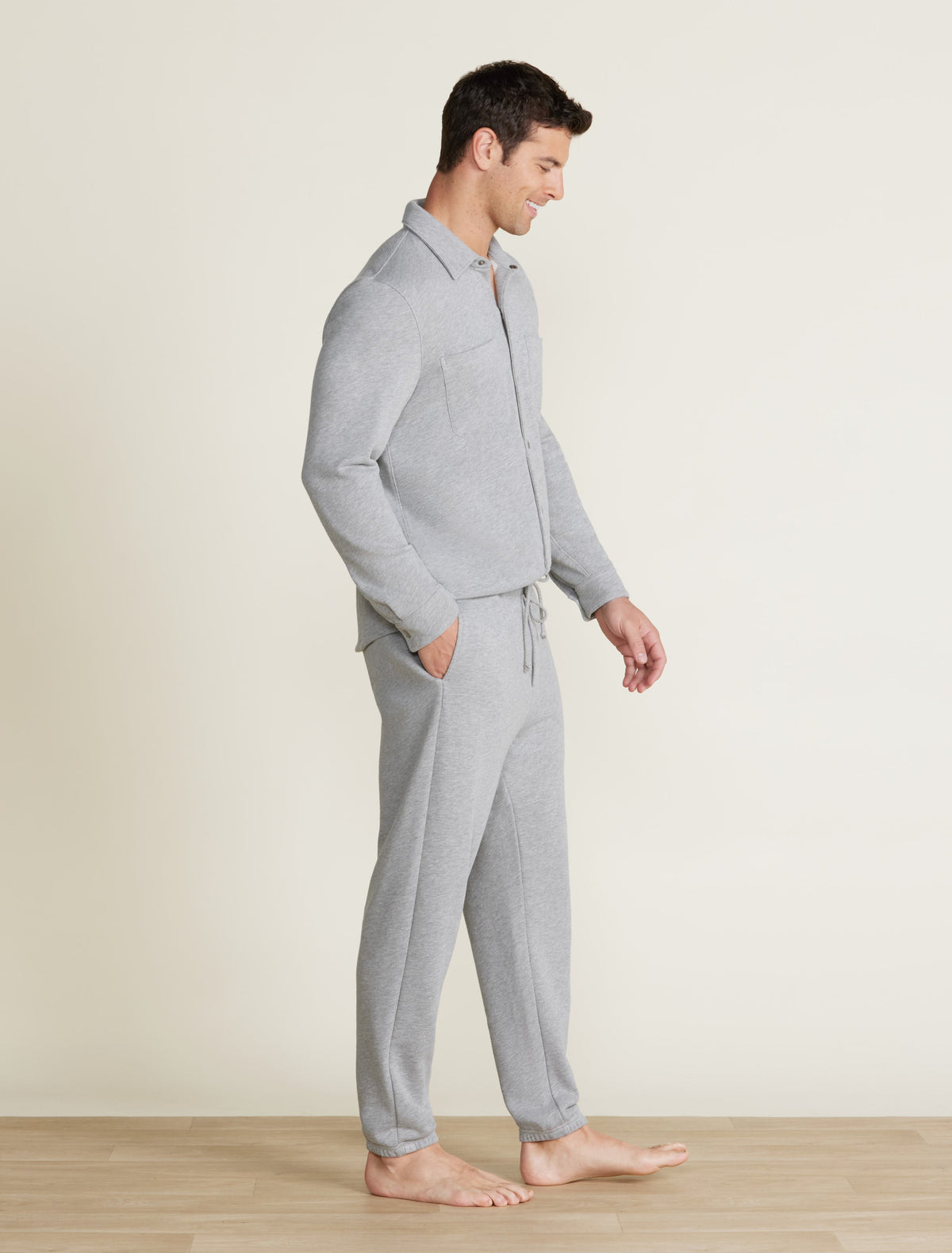 Malibu Collection® French Terry Jogger With Woven Placket