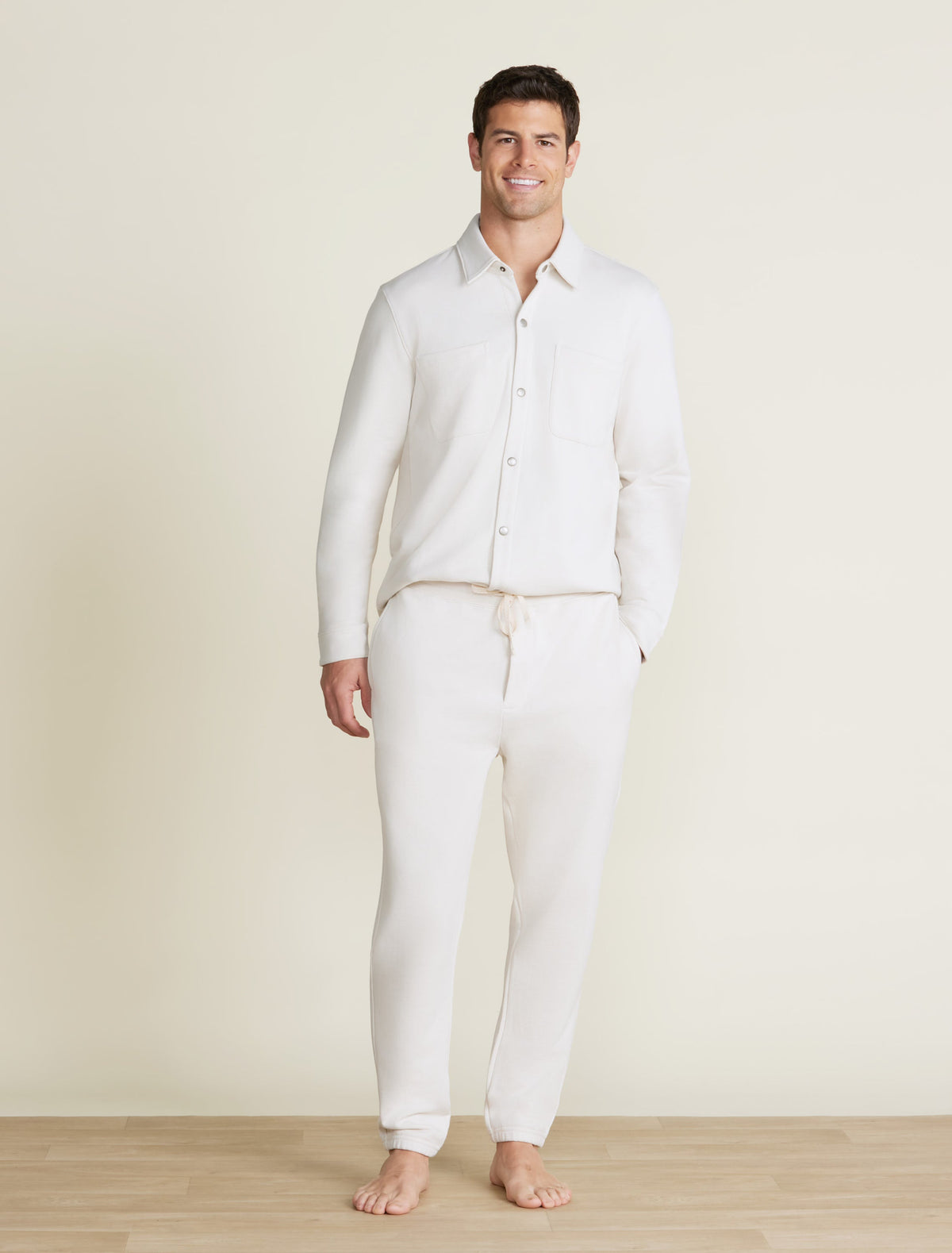 Malibu Collection® French Terry Jogger With Woven Placket
