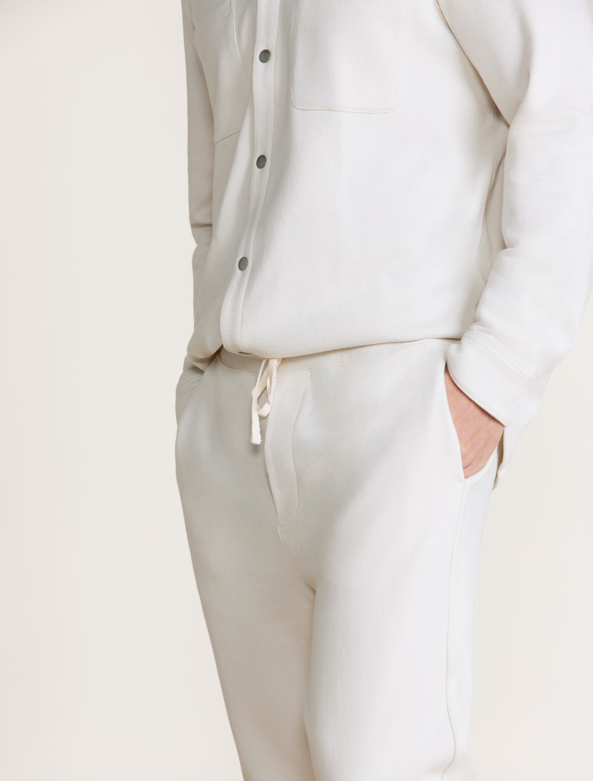 Malibu Collection® French Terry Jogger With Woven Placket