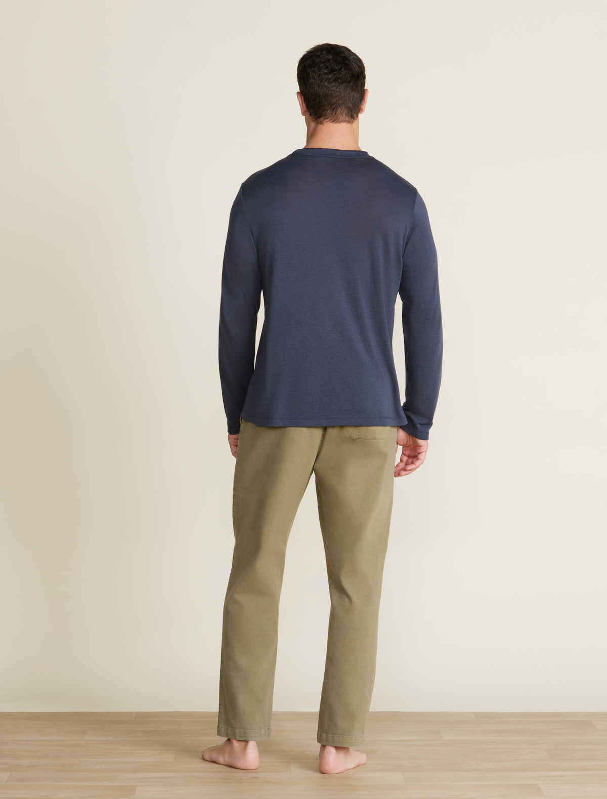 Malibu Collection® Slub Burnout Cut Neck Long Sleeve Tee