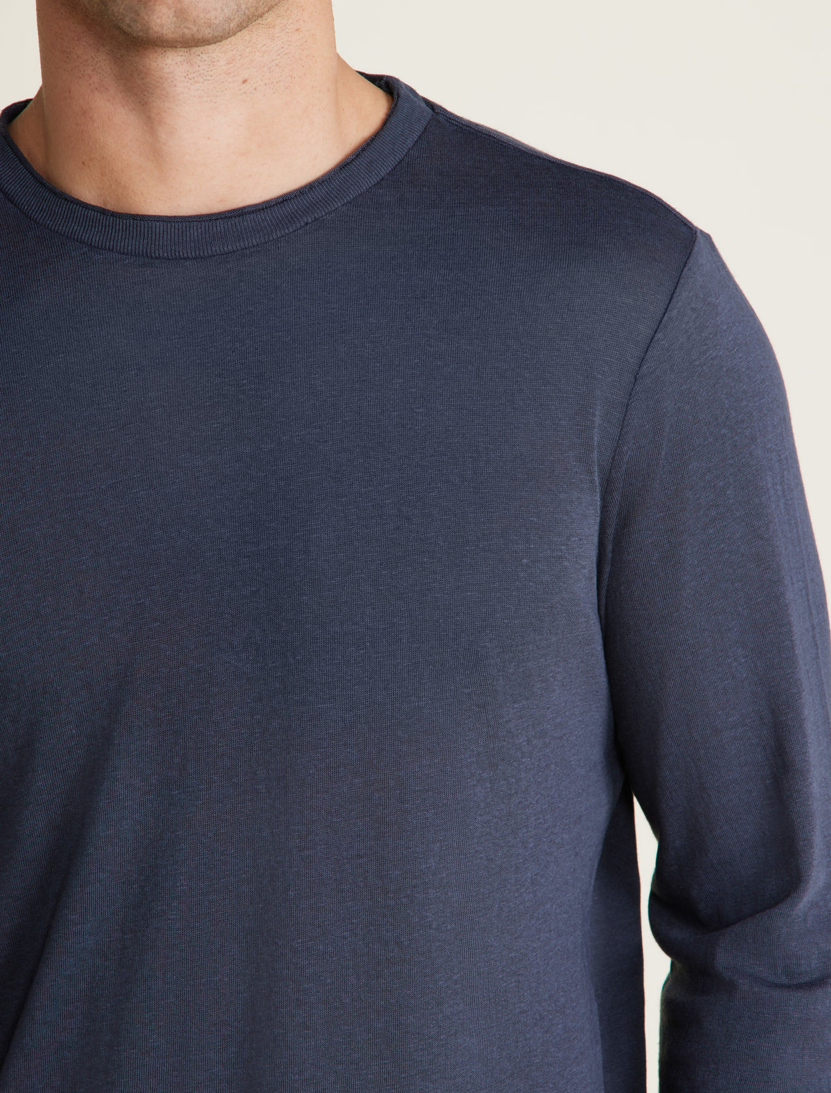 Malibu Collection® Slub Burnout Cut Neck Long Sleeve Tee