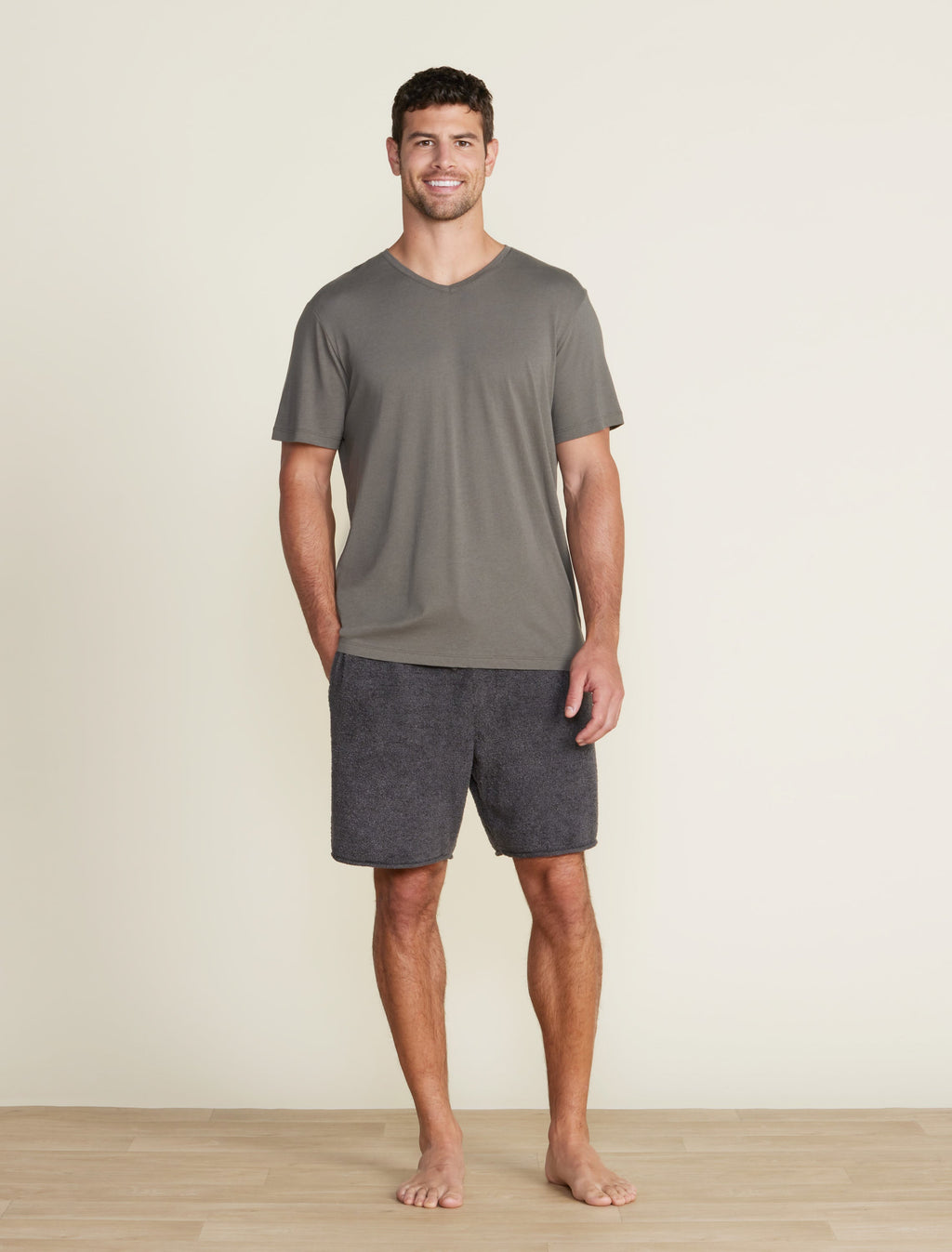 Malibu Collection® Cotton Modal V-Neck Basic Tee