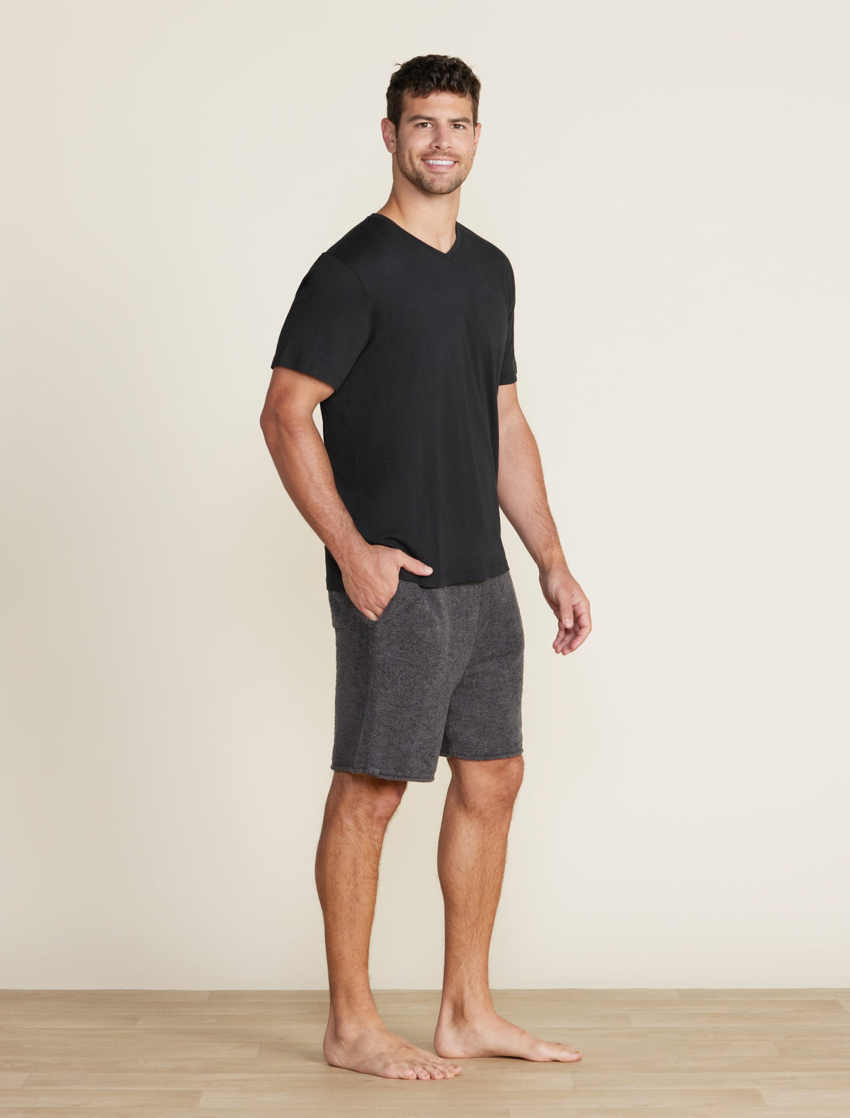 Malibu Collection® Cotton Modal V-Neck Basic Tee