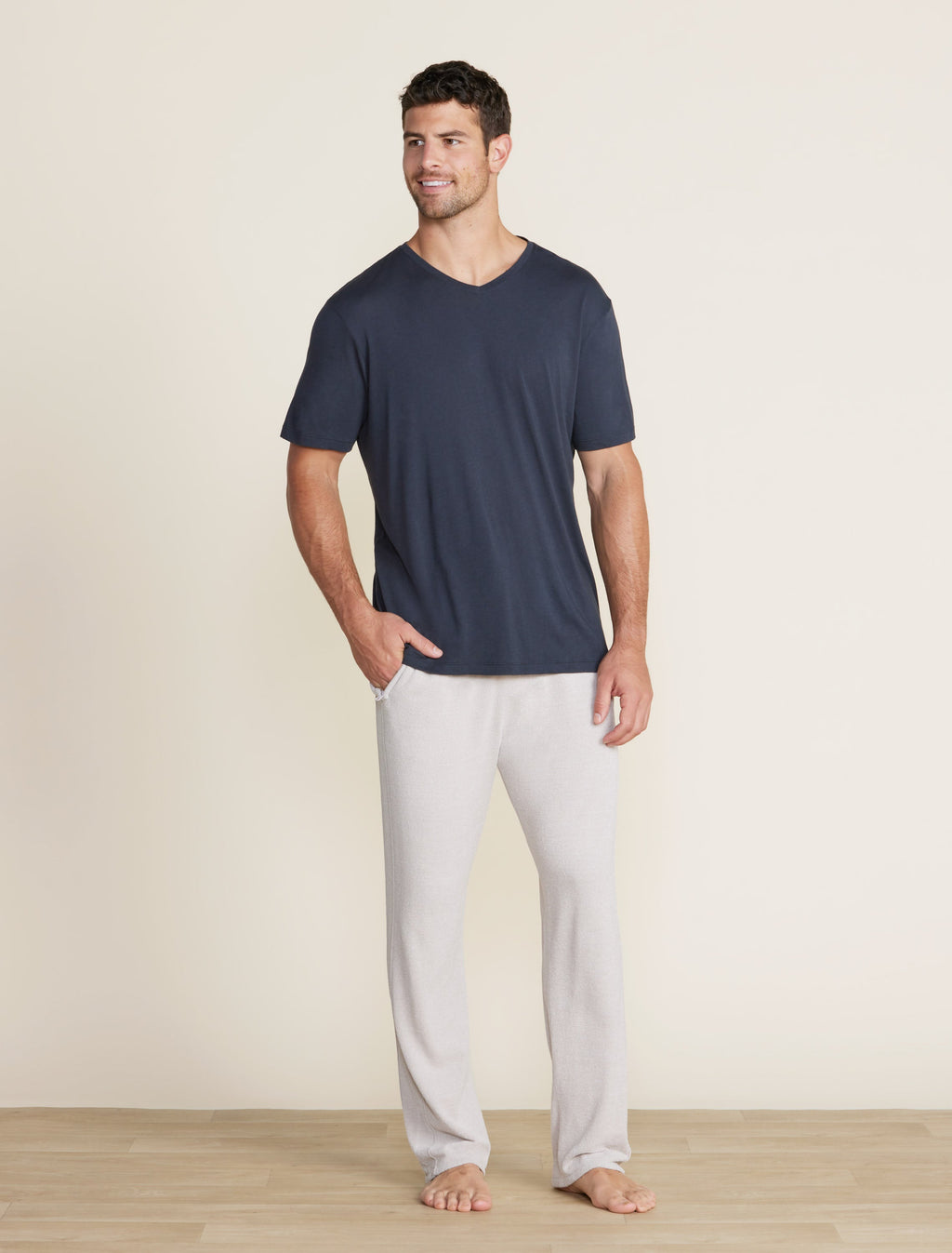 Malibu Collection® Cotton Modal V-Neck Basic Tee