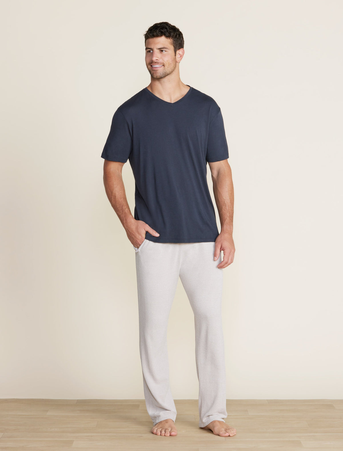 Malibu Collection® Cotton Modal V-Neck Basic Tee