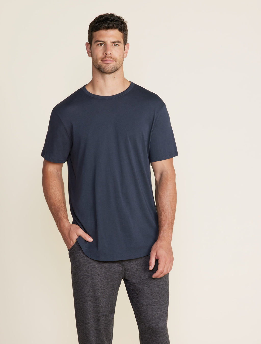 Malibu Collection® Short Sleeve Cotton Modal Crew