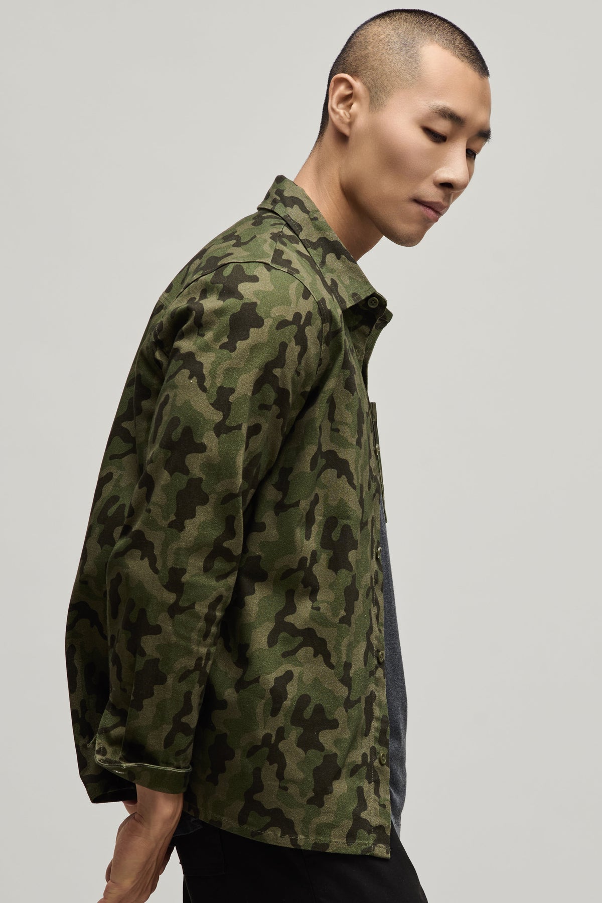Cotton Twill Shirt Jacket