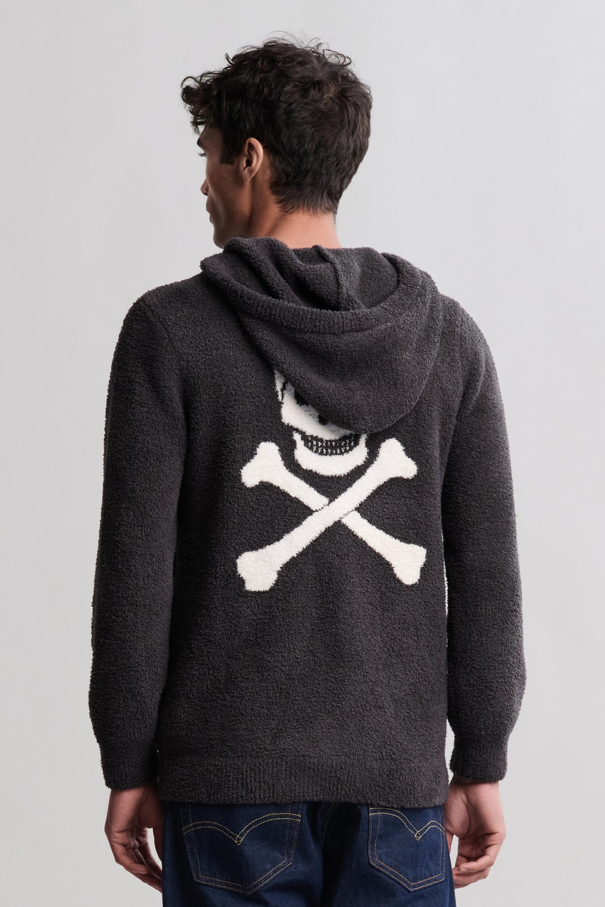CozyChic® Unisex Skull & Bones Zip Up Hoodie