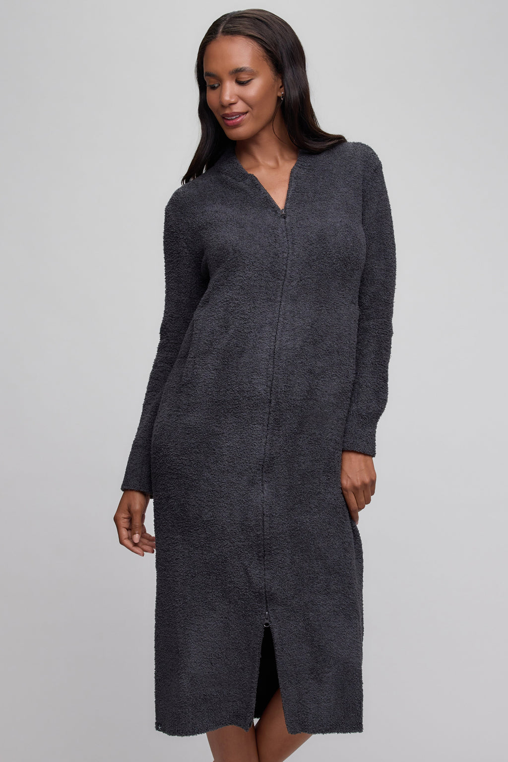 CozyChic® Full Zip V-neck Lounger