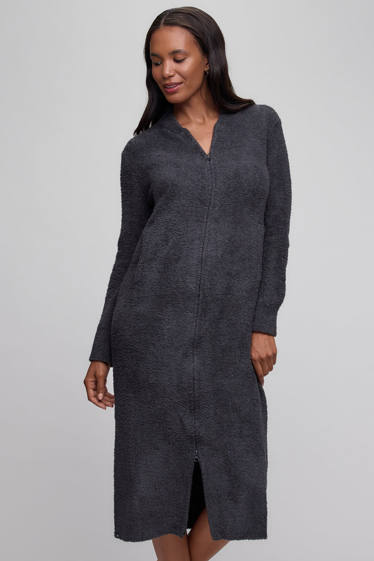 CozyChic® Full Zip V-neck Lounger