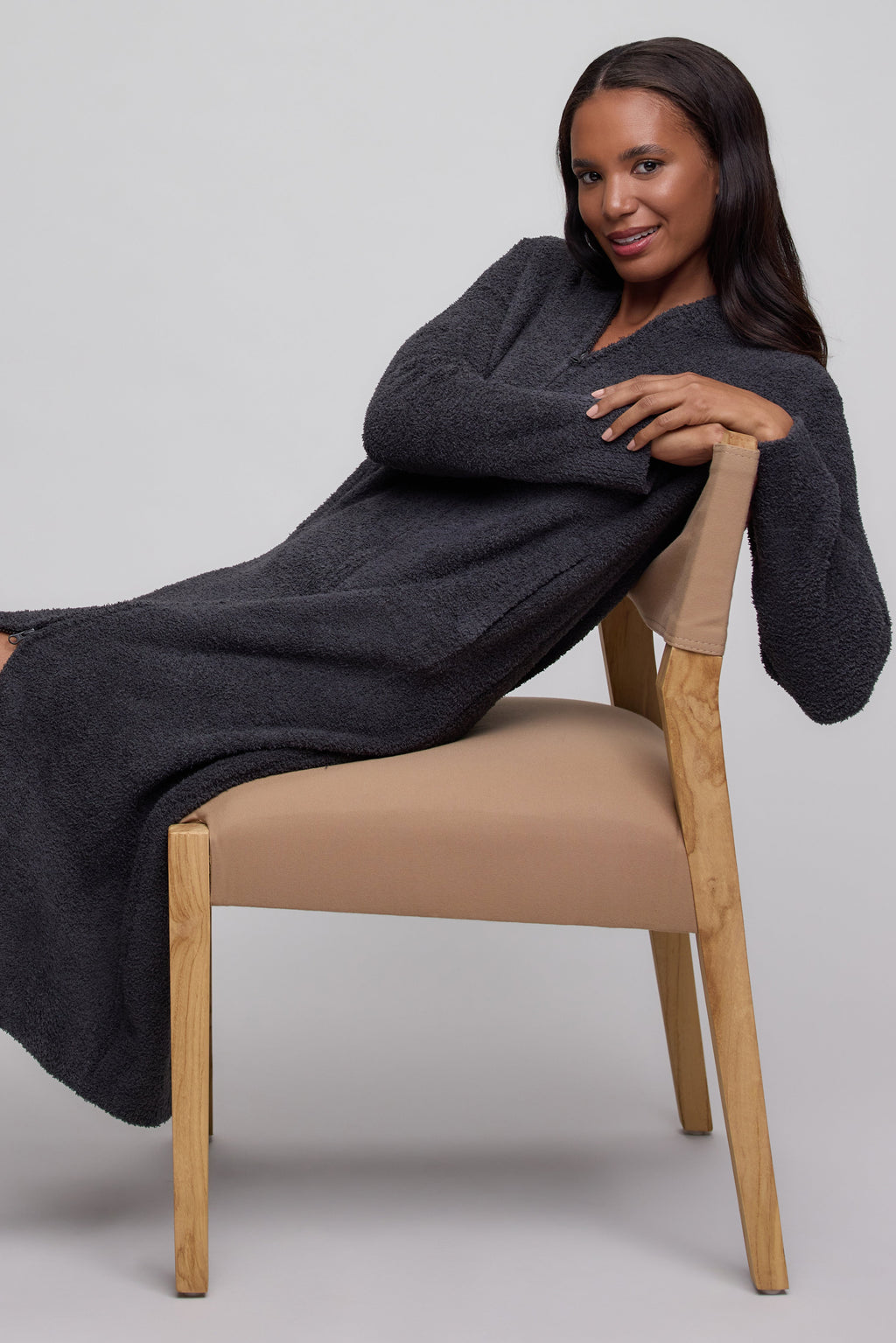 CozyChic® Full Zip V-neck Lounger