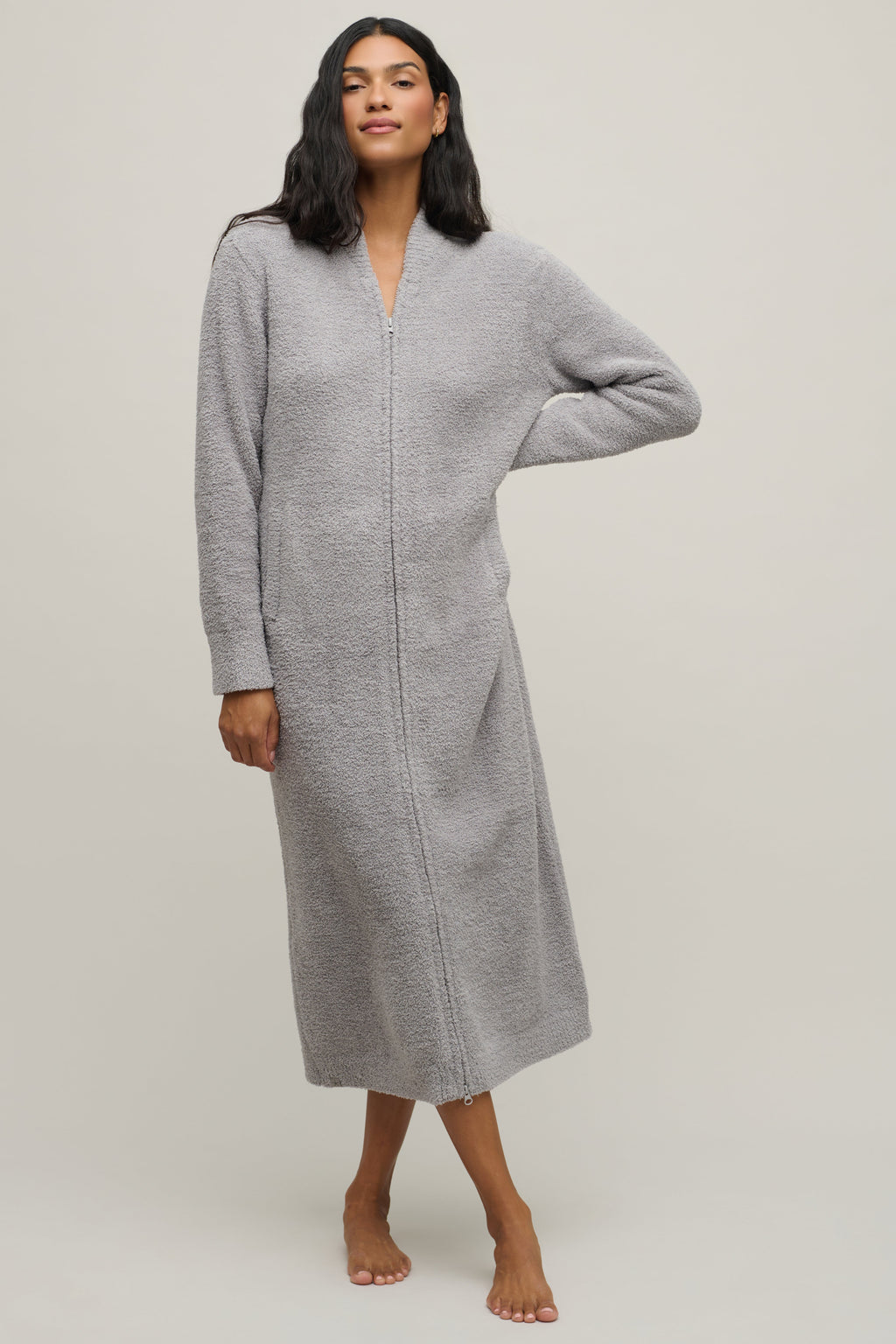 CozyChic® Full Zip V-neck Lounger