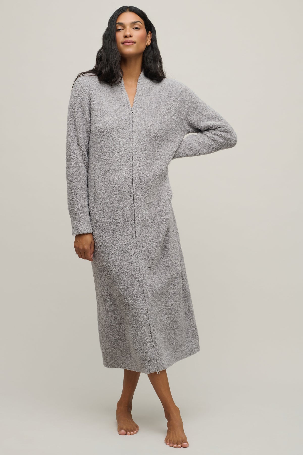 CozyChic® Full Zip V-neck Lounger