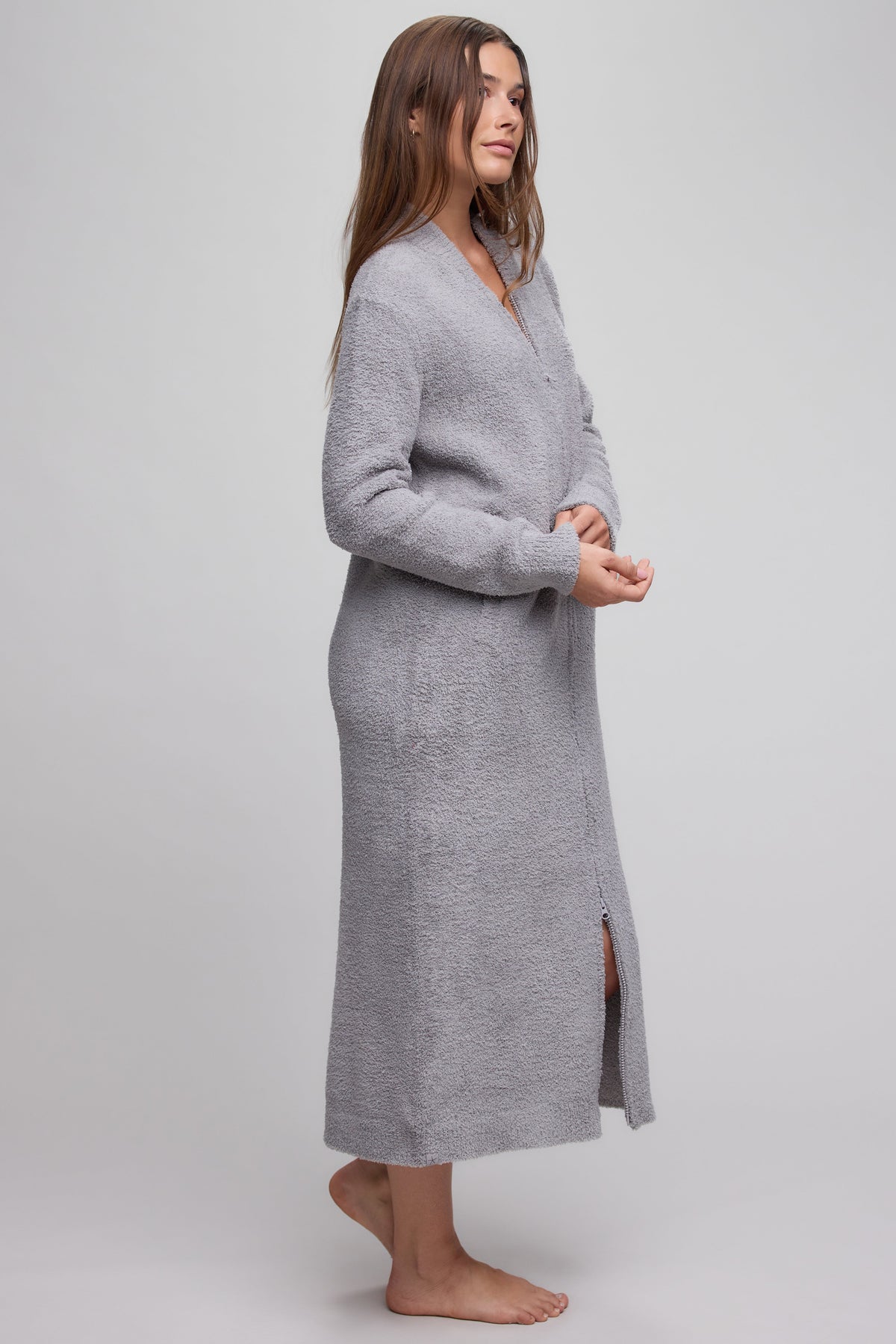 CozyChic® Full Zip V-neck Lounger
