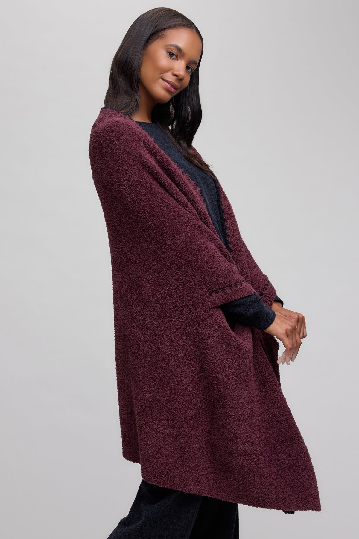 CozyChic® Blanket Stitch Wrap