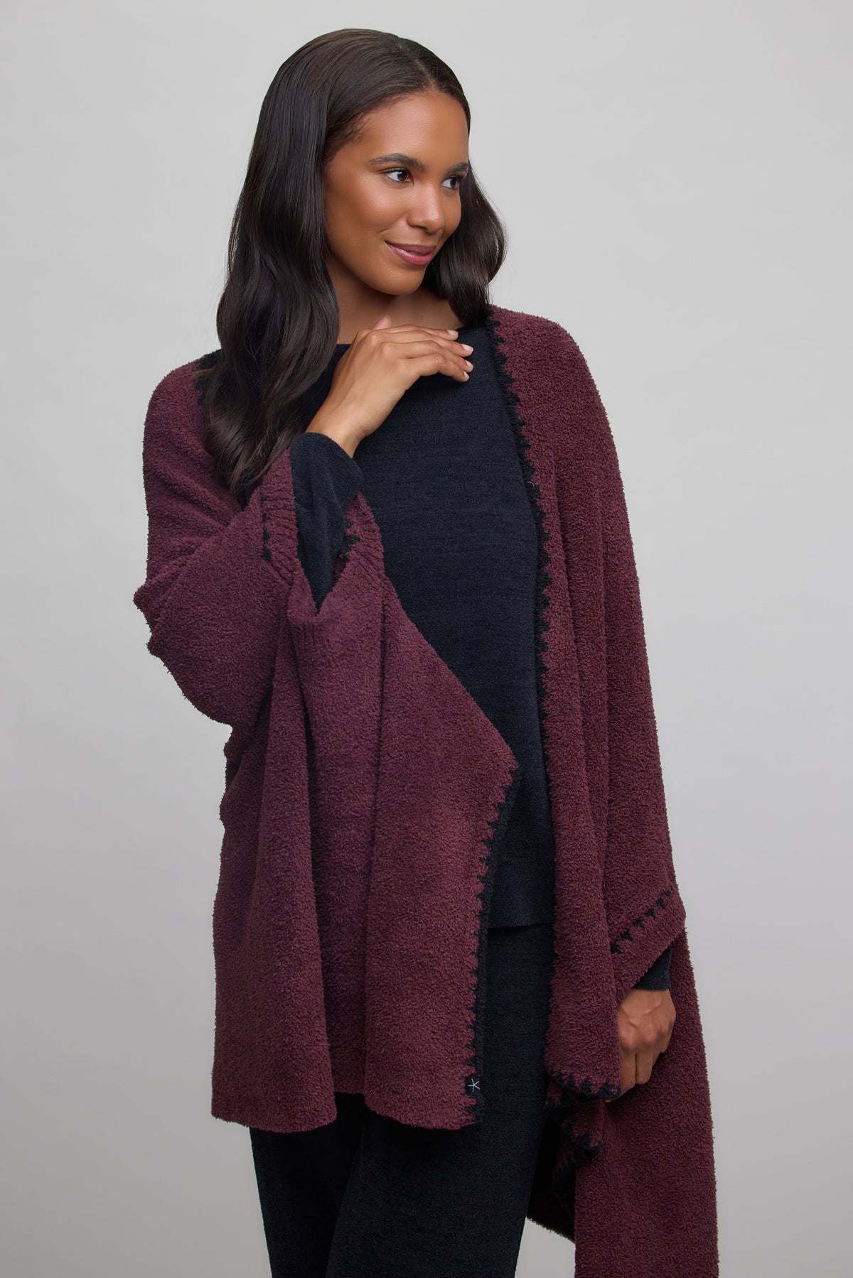 CozyChic® Blanket Stitch Wrap