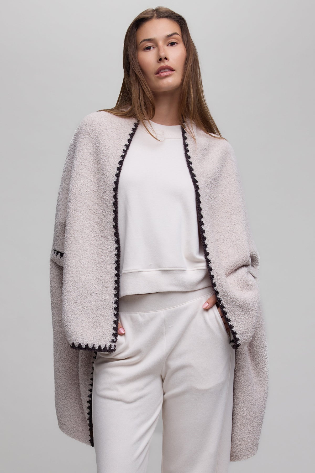 CozyChic® Blanket Stitch Wrap