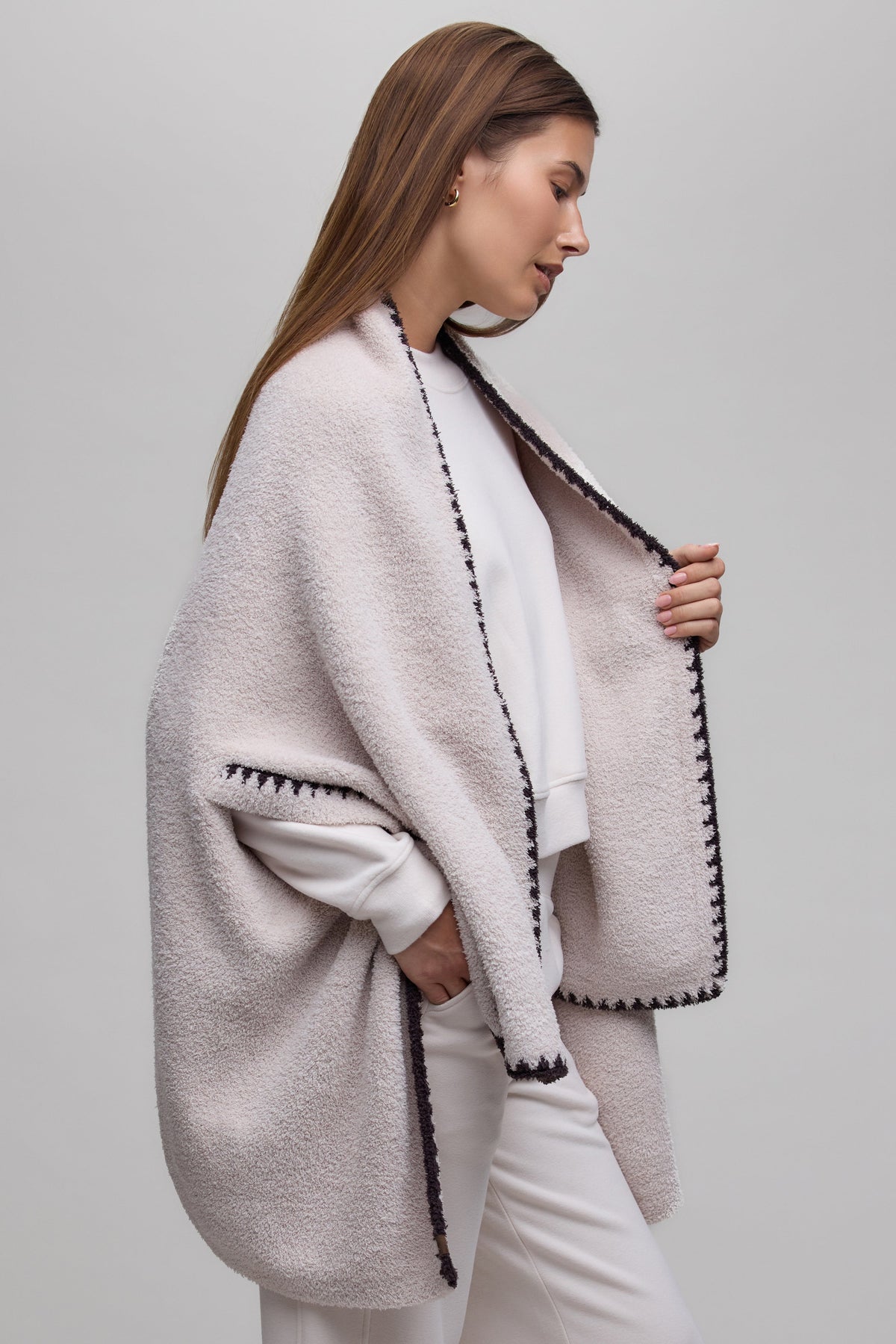 CozyChic® Blanket Stitch Wrap