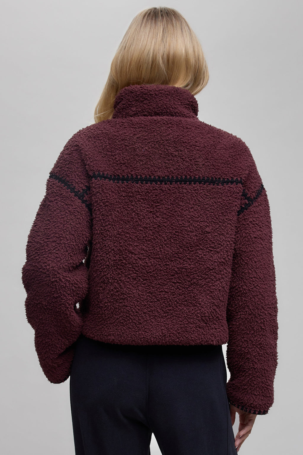 Brushed CozyChic® Blanket Stitch Puffer Jacket