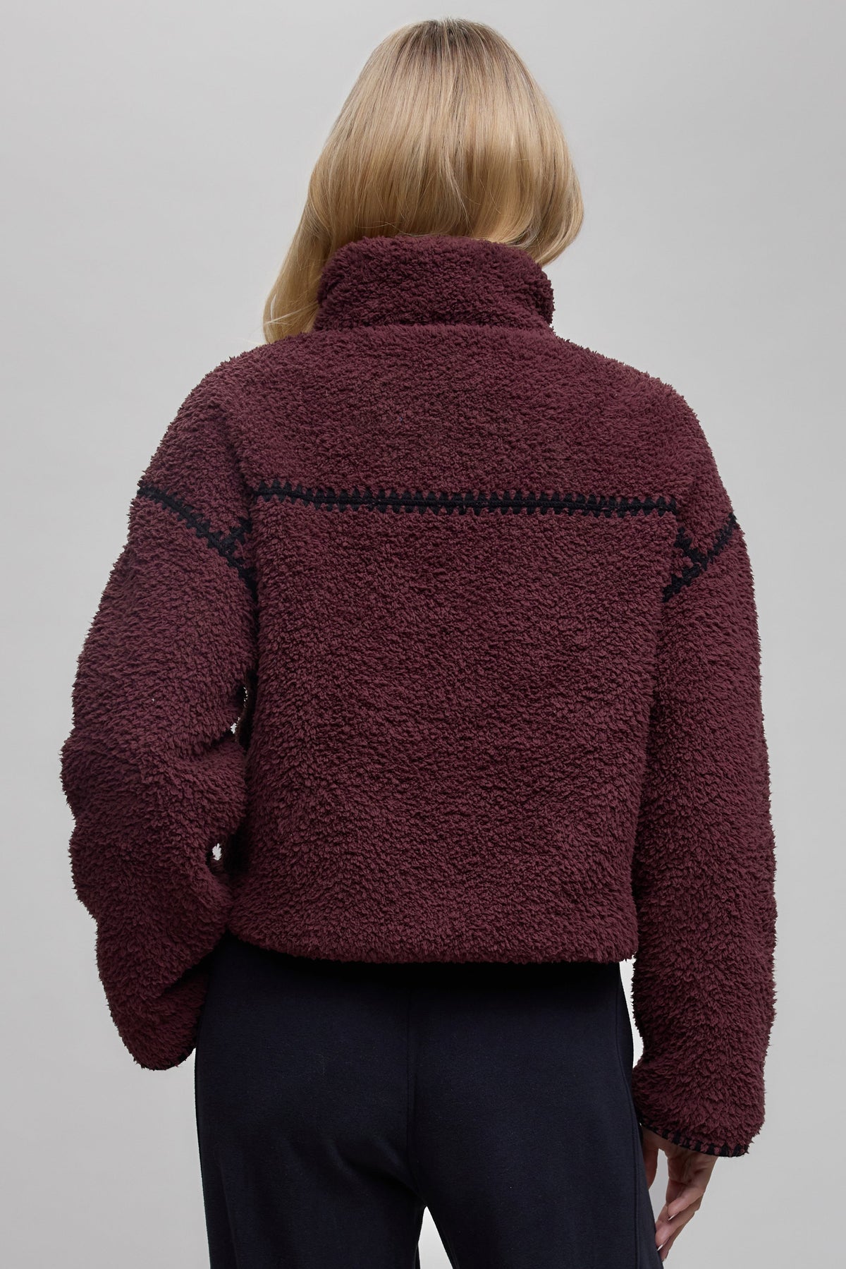 Brushed CozyChic® Blanket Stitch Puffer Jacket