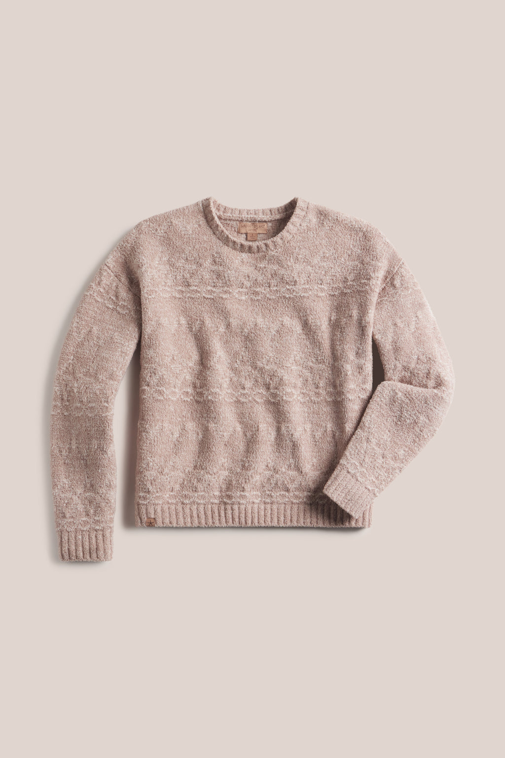 CozyChic® Heathered FairIsle Crew Neck Pullover