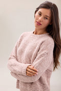 CozyChic® Heathered FairIsle Crew Neck Pullover