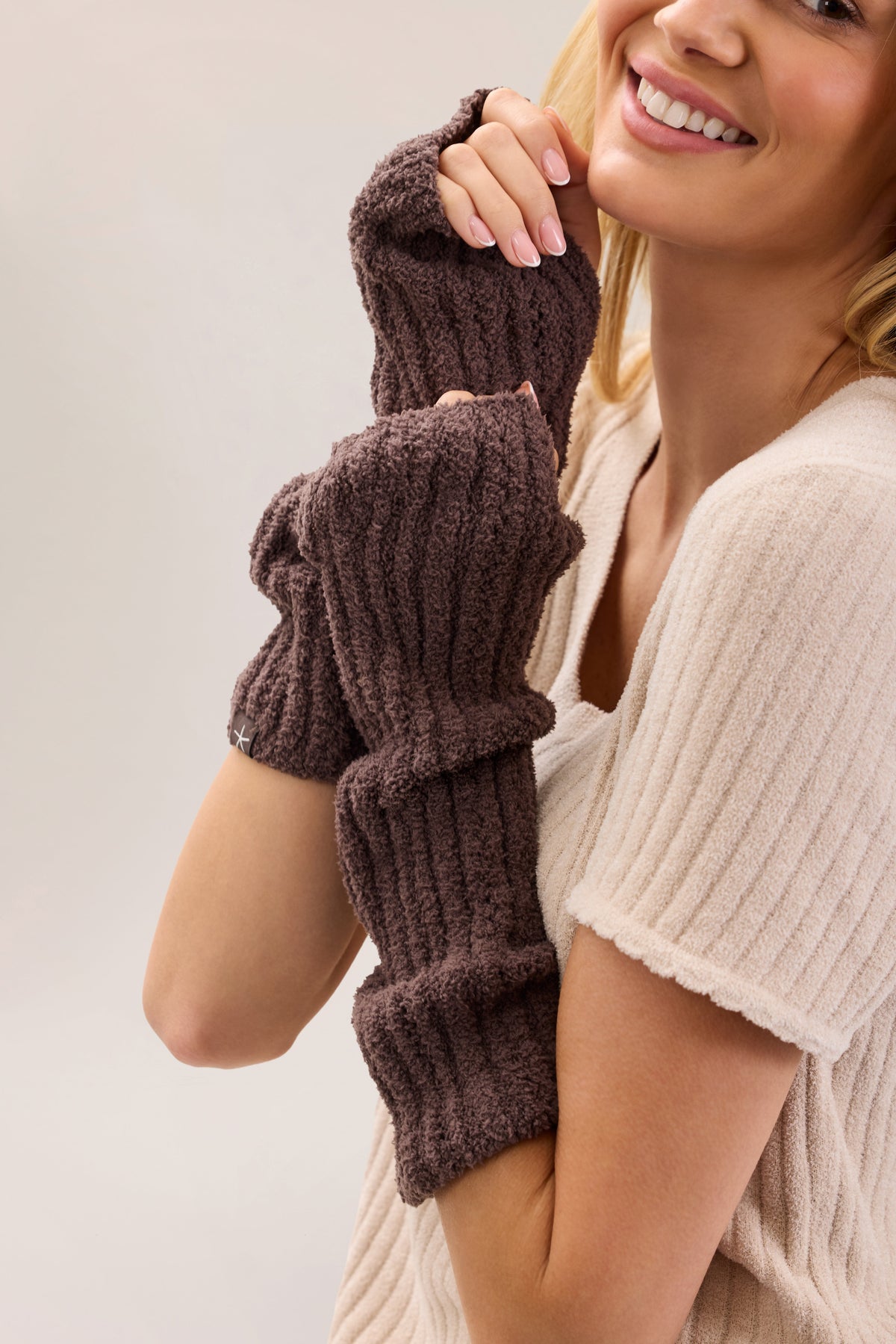 CozyChic® Pointelle Fingerless Gloves