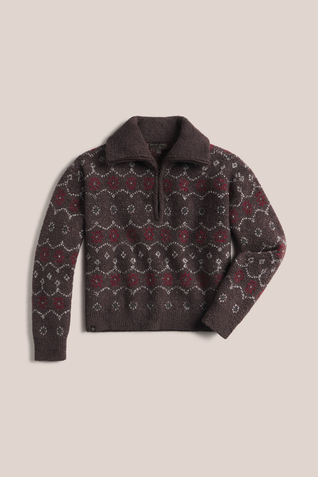 CozyChic® FairIsle Half Zip Pullover