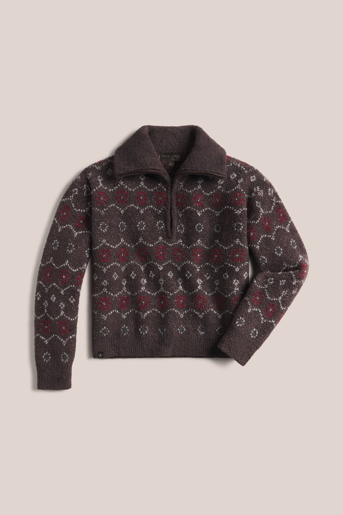 CozyChic® FairIsle Half Zip Pullover